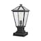 Z-Lite Talbot 1 Light Outdoor Pier Mounted Fixture, Oil Rubbed Bronze And Seedy 579PHMS-SQPM-ORB - alternate 4